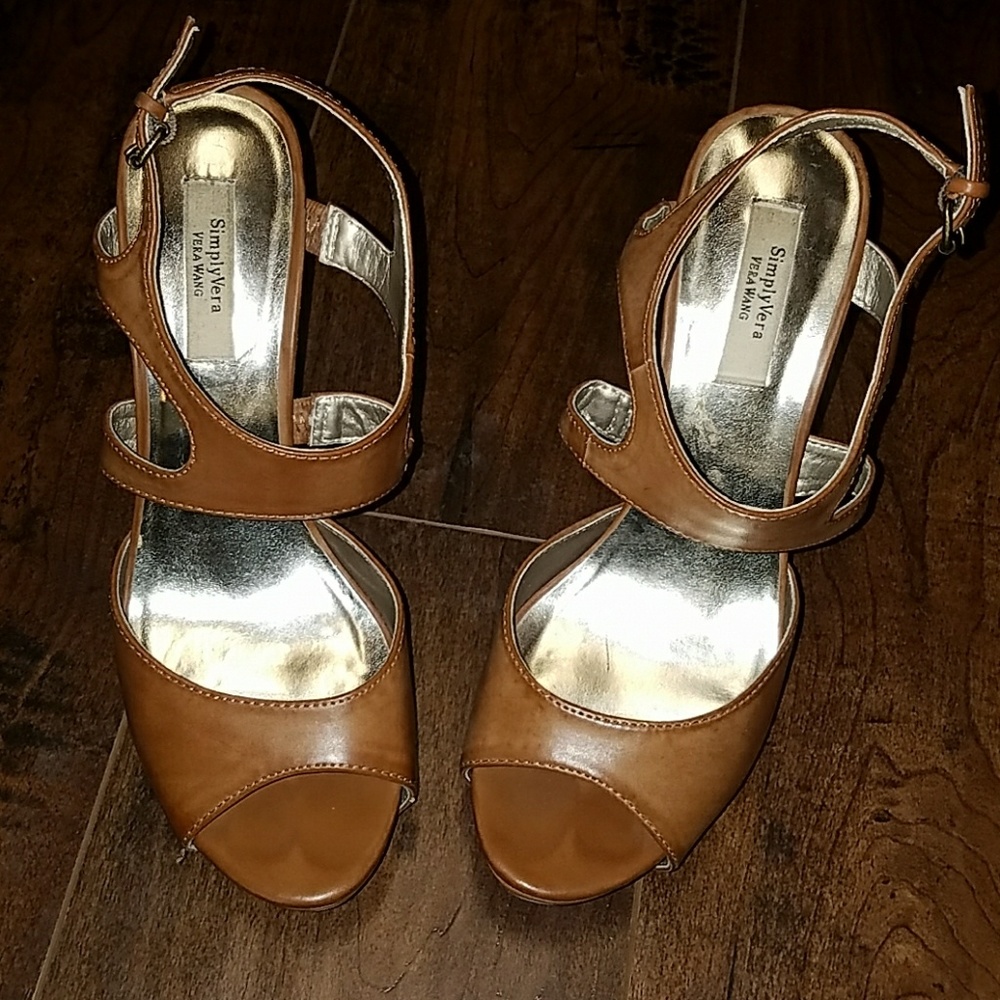 Beige high heels